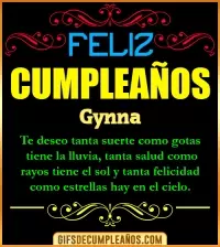 GIF Frases de Cumpleaños Gynna